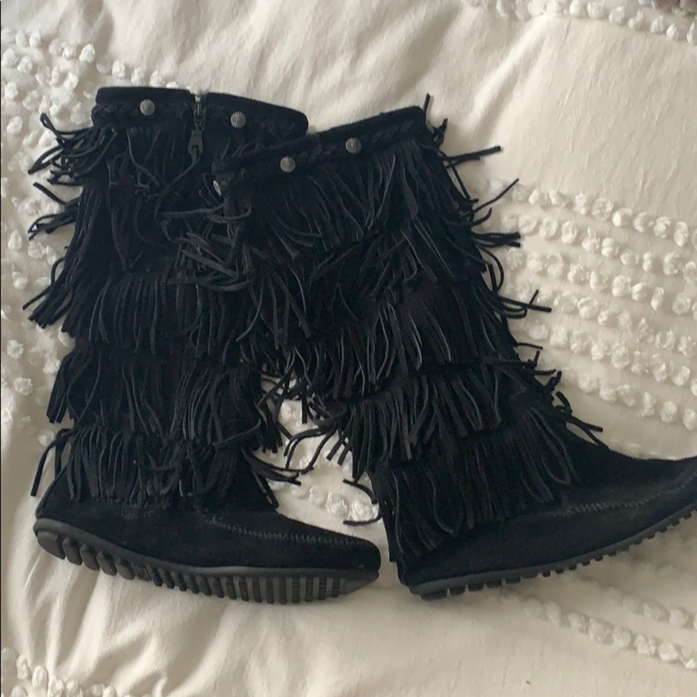 Minnetonka Fringe Boots